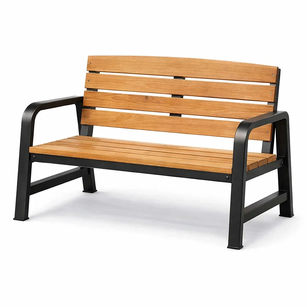 Banc de Jardin en Bois et Métal