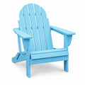 Chaise Adirondack en bois pin pour extérieur Bleu