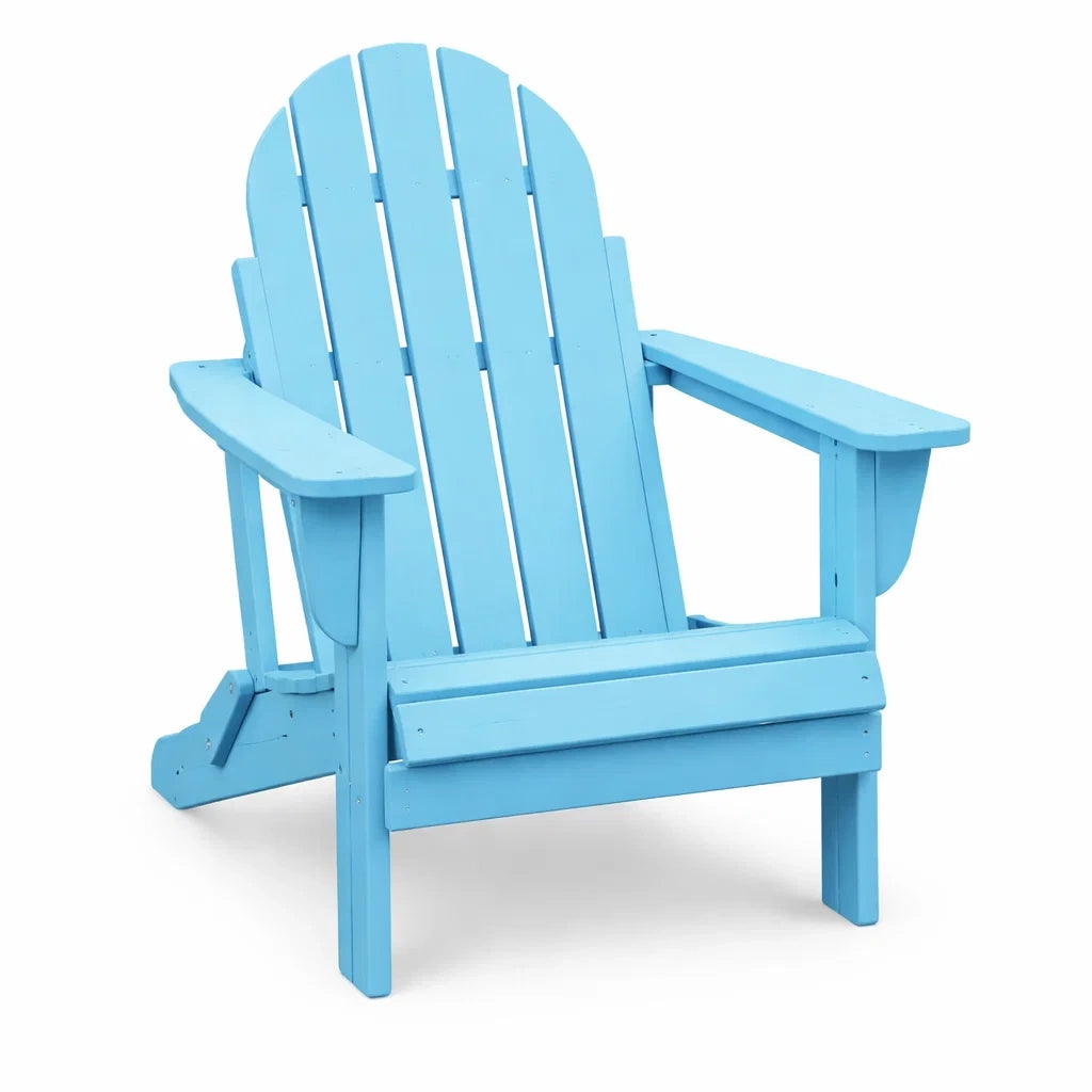 Chaise Adirondack en bois pin pour extérieur Bleu