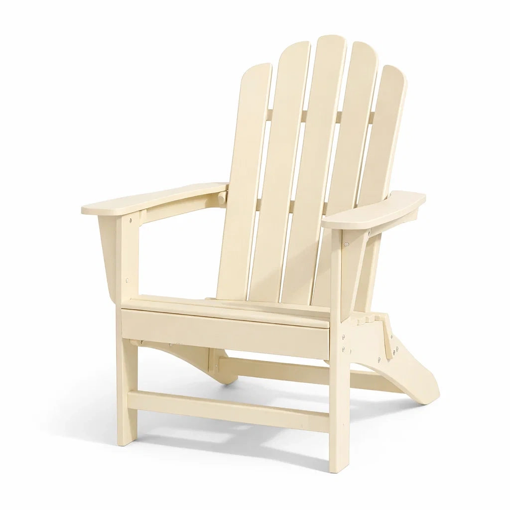 Chaise Adirondack en plastique recyclé Crème