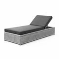 Chaise longue en résine tressée avec coussin réglable