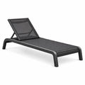 Chaise Longue Réglable en Aluminium Noir