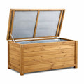 Coffre de Rangement en Bois d'Épicéa avec Doublure en Polyester