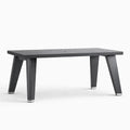 Table de jardin en métal gris 180x90x75 cm