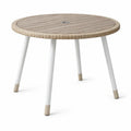 Table de Jardin en Résine Tressée et Acier Ø100 cm