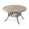 Table de jardin ronde en aluminium gris