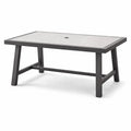 Table de jardin en aluminium et bois composite 150x90x75 cm
