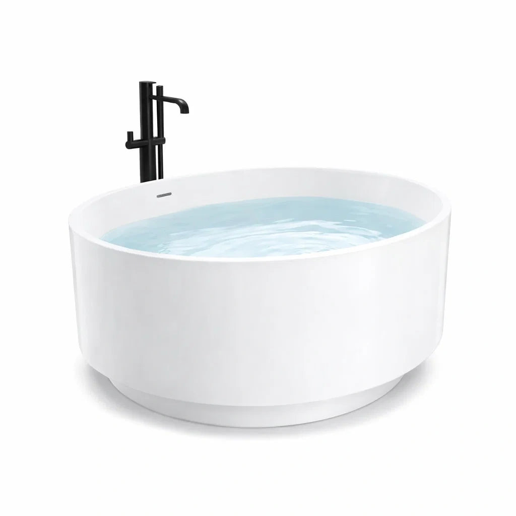 Baignoire ronde en acrylique avec mitigeur 150cm